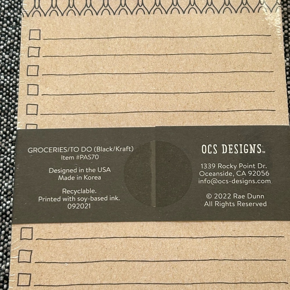 NWT Rae Dunn Notepad Set - Groceries/To Do - Picture 4 of 5
